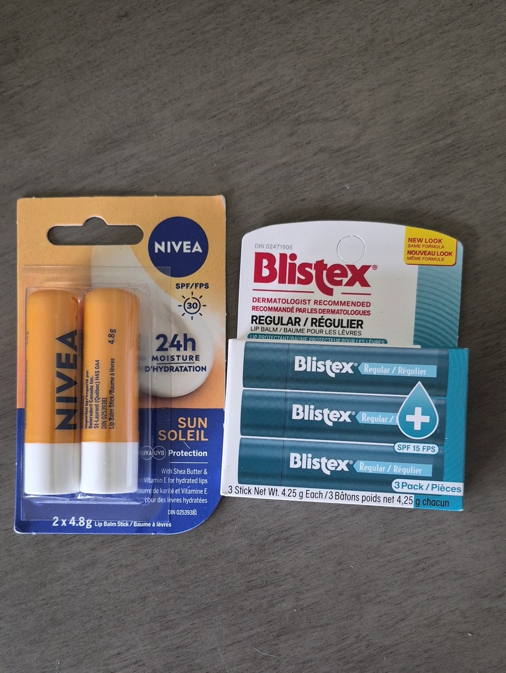 💙 2 Pc Bundle Sun Lip Balm Duo & Blistex Regular 3-Pack